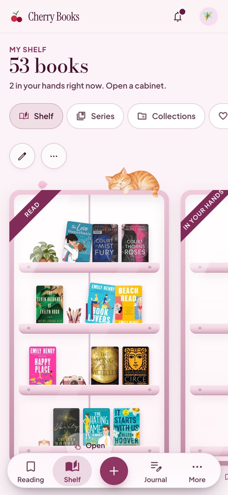 The same shelf on a phone